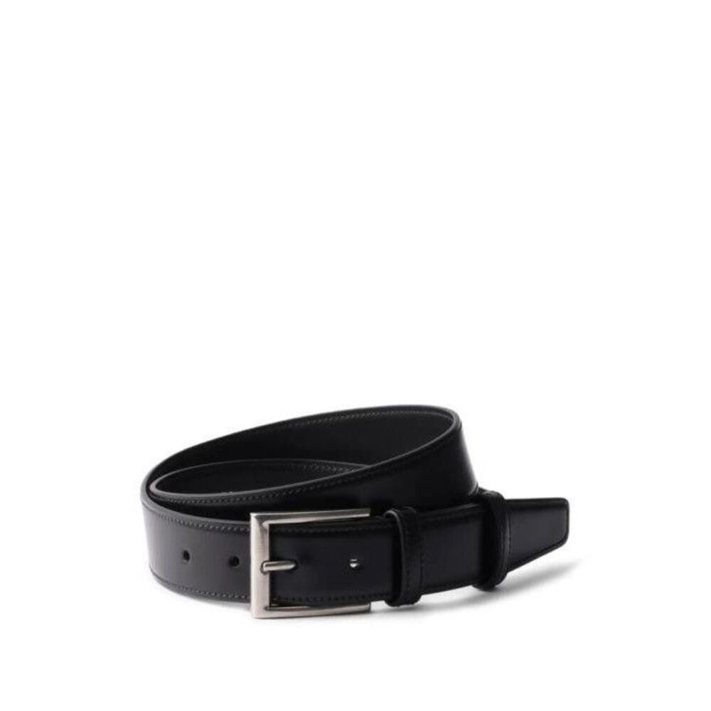 Leather Silver Buckle Belt